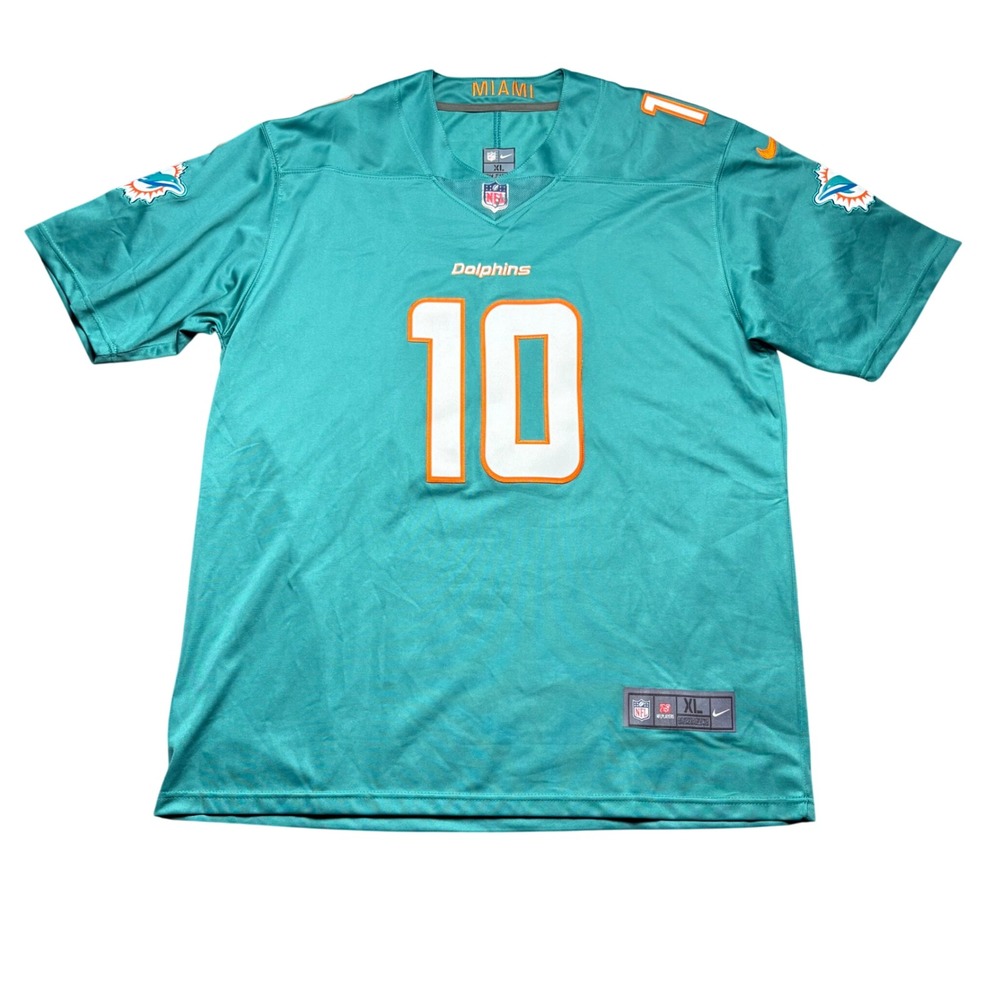 Nike Jersey Men XL Teal Tyreek Hill Miami Dolphins #10 NFL On Field Game Day